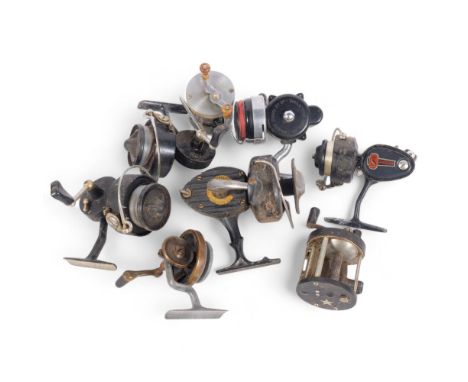 8 Vintage fishing reels, including K P Morritt's Intrepid Supreme, Prince Esher, etc