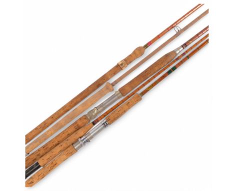 5 Vintage split-cane fishing rods