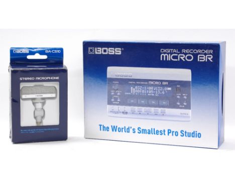 Boss Micro BR Digital Recorder, boxed; together with a Boss BA-CS10 stereo microphone, boxed (2)