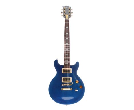 1999 Gibson Les Paul DC electric guitar, made in USA, ser. no. 9xxx9xx5; Finish: blue, blemish to the top to the treble side 