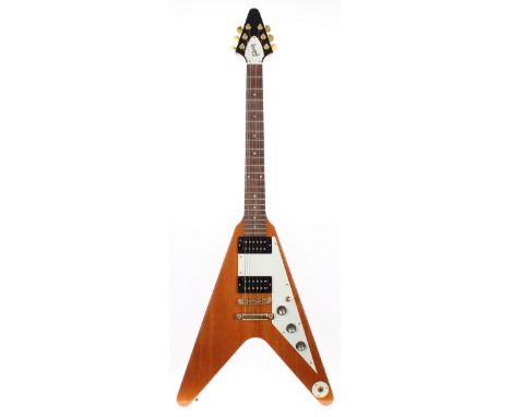 2004 Gibson Flying V electric guitar, made in USA; Finish: natrual; Fretboard: rosewood; Frets: good; Electrics: working; Har