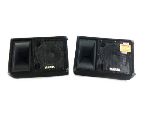 Pair of Yamaha SM12IVN speaker monitor cabinets