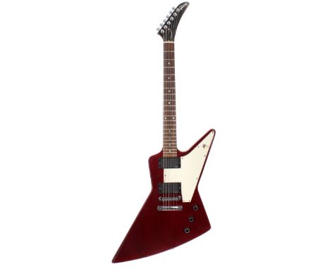 1993 Gibson Explorer electric guitar, made in USA, ser. no. 9xxx3xx4; Finish: wine red, various imperfections including surfa