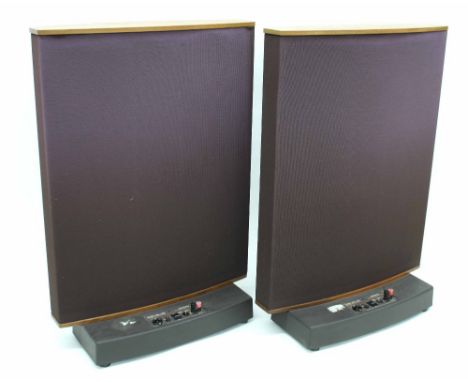 Pair of Quad ESL-63 electro-static speakers, each with original box (one speaker in need of service (working although emittin