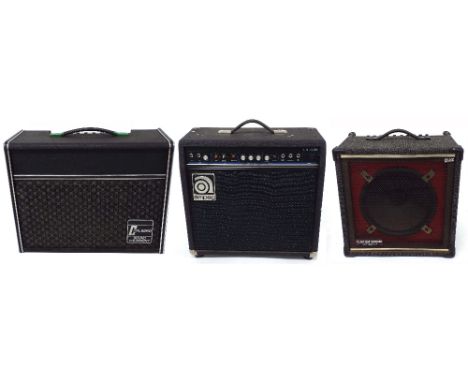 Ampeg SS-35 guitar amplifier; together with a Custom Sound Cub 60 Lead guitar amplifier and a Carlsbro  Hornet guitar amplifi