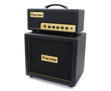 Friedman PT-20 guitar amplifier, made in USA; together with matching Friedman PT-112 1 x 12 speaker cabinet