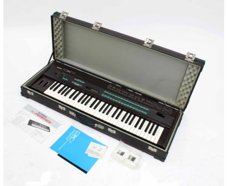 Yamaha DX7 Mark 1 synthesizer keyboard, made in Japan, ser. no. 121953, sold with EX1024 Hypra-Rom, Steinberg Yamram cartridg