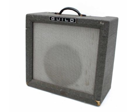 1962 Guild Model 99 guitar amplifier, made in USA, Fender replacement speaker, dust cover