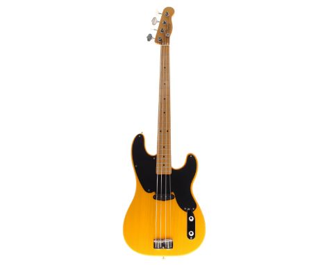 *Fender '52 Reissue Precision bass guitar, crafted in Japan, 2004-2005, ser. no. R0xxxx4; Finish: butterscotch, blemishes to 