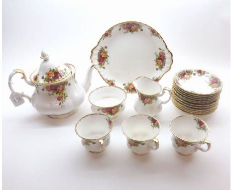 A good quantity of Royal Albert Old Country Rose Tea Wares comprising: Teapot, Cream Jug, Sugar Basin, double-handled Sandwic