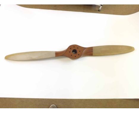 A laminated wood Propeller, canvas coated tips, 60" impressed on the box D R G No FP 424 D 6,0 P 4,60 R H T   100-120 