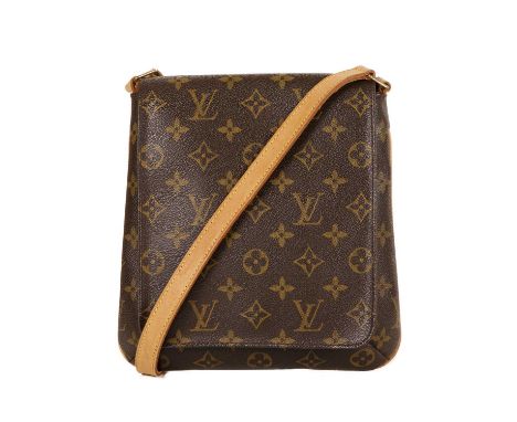 Louis Vuitton, a monogram Musette Salsa handbag, designed with a monogram coated canvas exterior, natural vachetta leather pi