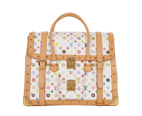 Louis Vuitton x Murakami, a limited edition Eye Love Monogram Sac Gigantic handbag, an extremely rare bag, crafted from white