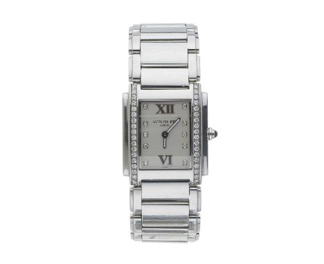 Patek Philippe, a stainless steel diamond Twenty-4 bracelet watch, circa 2006, factory diamond set case, reference 4910/10A-0