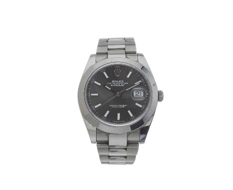 Rolex, a stainless steel Oyster Perpetual Datejust 41 bracelet watch, circa 2019, reference 126300, signed automatic movement