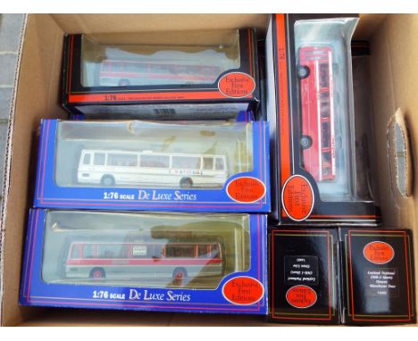 EFE Exclusive First Editions - 18 diecast 1:76 scale model buses and coaches, all appear mint in mint window boxes - Est £40 