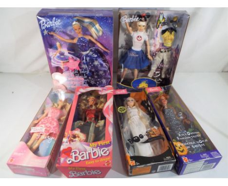 Barbie - six Barbie dolls entitled My First Barbie Texas 1280, Halloween B6269, Glow in the Dark Halloween B6441, Starlight F