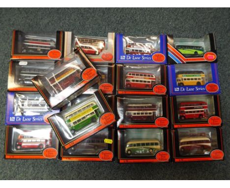 Exclusive First Editions - eighteen diecast models of buses by Exclusive First Editions in 1:76 scale. All models appear mint