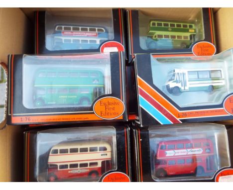 EFE Exclusive First Editions - 18 diecast 1:76 scale model buses and coaches, all appear mint in mint window boxes - Est £40 