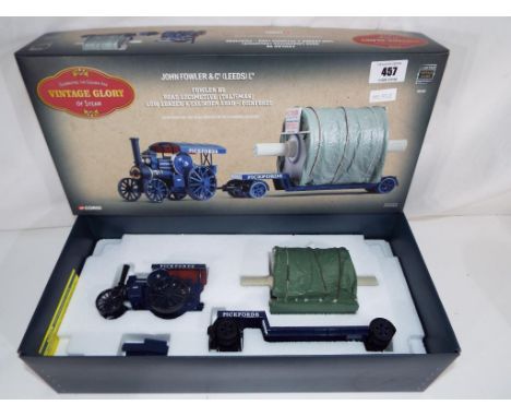 Corgi - a Vintage Glory of Steam John Fowler and Co Leeds diecast model 1:50 scale, Fowler B6 Road Locomotive low loader and 