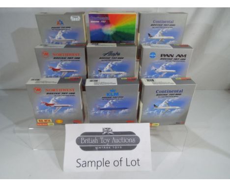 Jet Star - 29 Schuco Jet Star 1:500 scale diecast model aeroplanes, all appear mint in box
