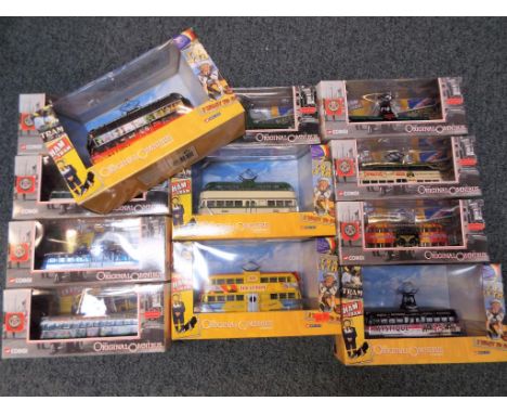 Original Omnibus - 10 various 1:76 scale model Balloon Trams, all appear mint in mint window boxes - Est £60 - £80