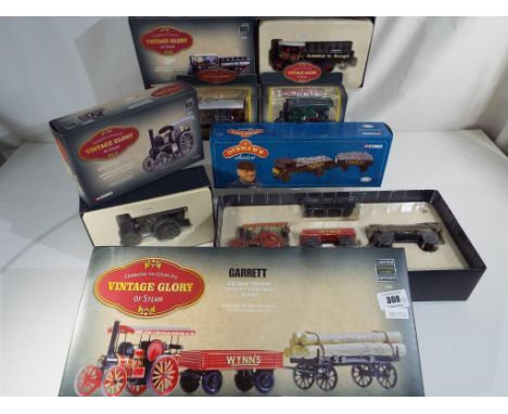 Vintage Glory by Corgi - six 1:50 scale diecast models comprising Garrett 4CD road tractor, trailers & log load, Wynns # 8030