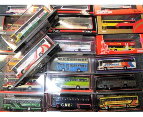 Original Omnibus - 20 diecast 1:76 scale model buses and coaches, predominantly Original Omnibus, all appear mint in mint tra