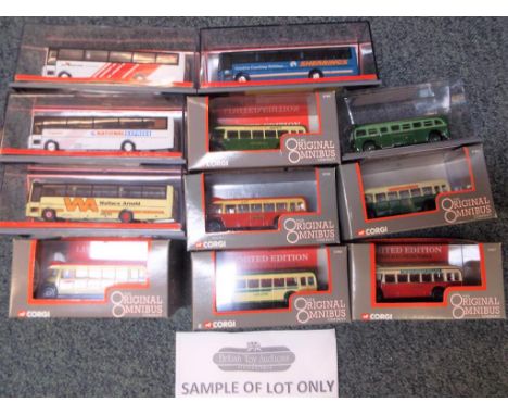 Original Omnibus - 24 diecast 1:76 scale model buses and coaches, all appear mint in mint transparent plastic cases  - Est £5