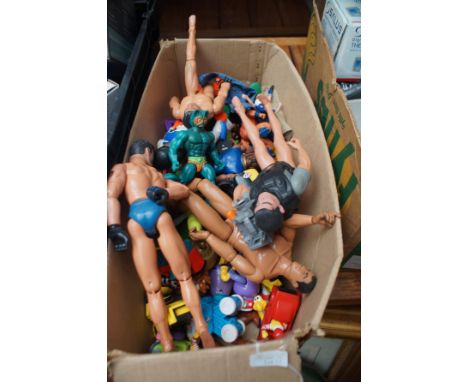 Box of action man figures &amp; others