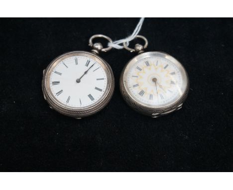 2 Silver fob watches, not currently ticking