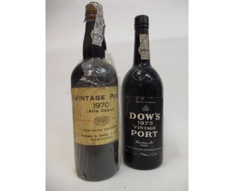 Two bottle of vintage port to include Dow 1975, Alto Douro 1970 