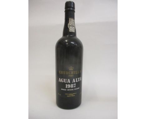 One bottle of Churchill Port Agua Alta, 1987 Vintage, 75cl 