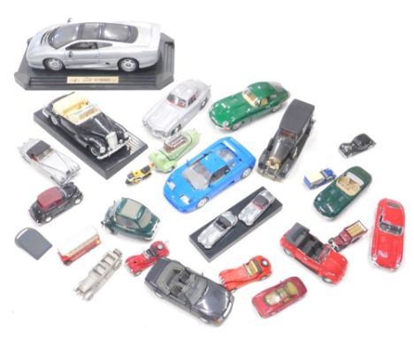 Various die cast vehicles, Burango Bugatti 1/18 scale, 7cm high, various other vehicles, etc. (a quantity)