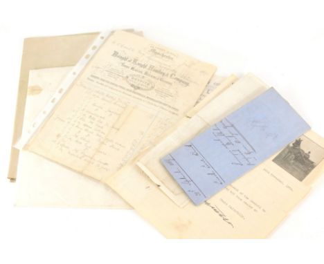 Various bill and letter heads and other ephemera etc., Knight Company Shirt Makers Manchester, other letter heads, written pl