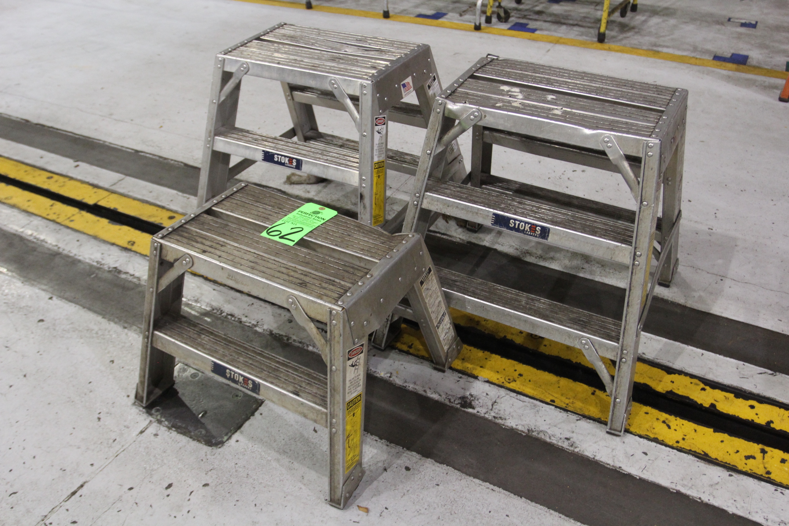 Lot of (3) STOKES Step Ladders up to 24"