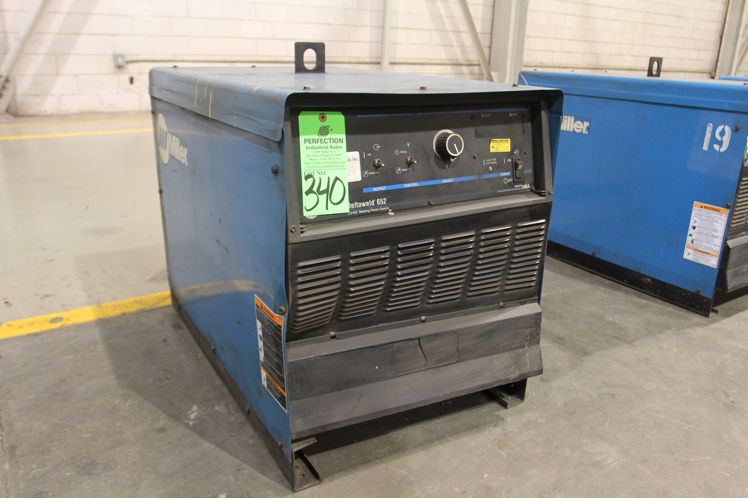 Lot 340 - MILLER Deltaweld 652 MIG Welder, S/N. KK191386