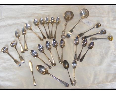 Various silver flatware 