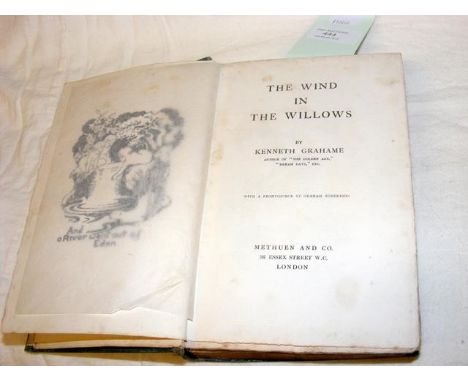 'The Wind In The Willows' by Kenneth Grahame - First Edition - Published in 1908 CONDITION REPORTwear as per images