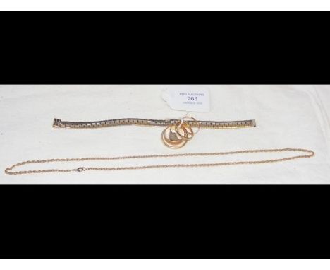 Gold rings, necklace, etc. 