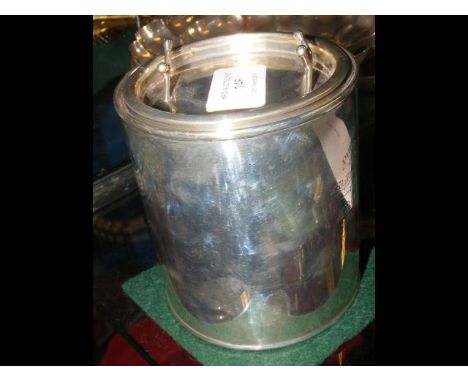 A silver tea caddy CONDITION REPORTis engraved