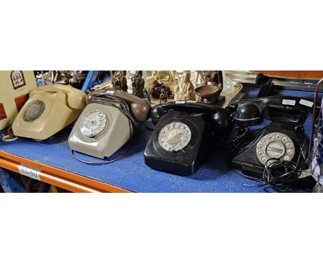 3 VINTAGE RING DIAL TELEPHONES, REPRODUCTION VINTAGE STYLE PHONE&nbsp;