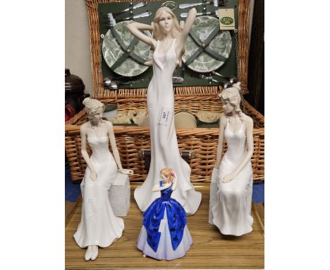 3 LEONARDO COLLECTION ORNAMENTS, ROYAL DOULTON FIGURINE ORNAMENT LAURA&nbsp;