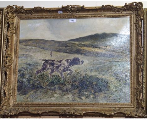 HENRY WILKINSON A Pointer in the fields, signed, oil on canvas, 50 x 65cm Condition Report: Available upon request