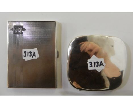 A lot comprising two silver cigarette cases, 214gms Condition Report: Available upon request