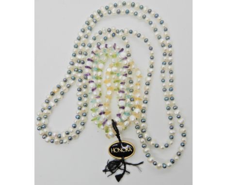 Three Honora pearl bracelets and a necklace Condition Report: Available upon request