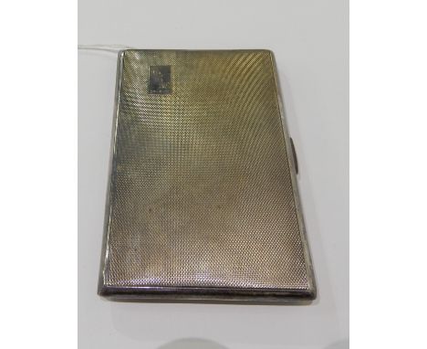 A silver cigarette case by F H Adams &amp; Holman, Birmingham 1946, 12.5cm long x 8cm wide, 197gms Condition Report: Availabl