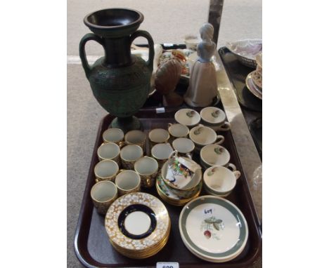 Solian Ware coffee cans and saucers, decorated with prunus blossoms, Standard China coffee cans and saucers and other items C