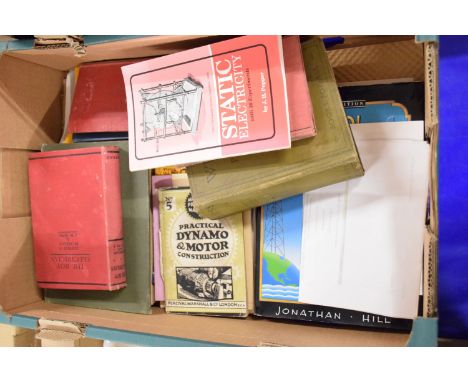 BOX CONTAINING MIXED BOOKS INCLUDING EARLY BOOK ON WIRELESS AND OTHER VINTAGE BOOKS ON TELEGRAPHY AND ELECTRICITY