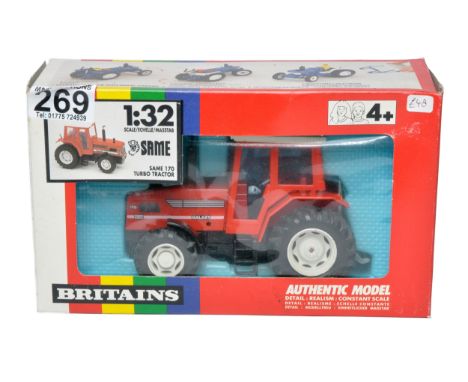 Britains Farm 1/32 diecast model issue comprising No. 9593 SAME 170 Tractor. Very good to excellent (some very minor wheel me